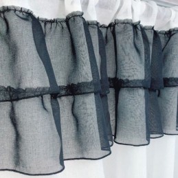 Modern Embroidered Tulle Curtains Reed Sheer Voile Living Room Bedroom