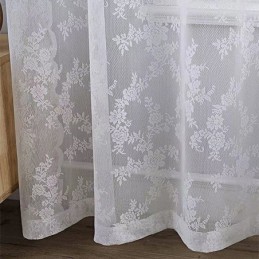 Modern Tulle Curtain Made to Measure Curtain Floral Voile Sheer For Living Room