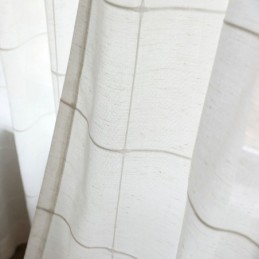 Minimalist Sheer Curtain Made to Measure Curtain Large Lattice Jacquard Voile Panel Living Room One