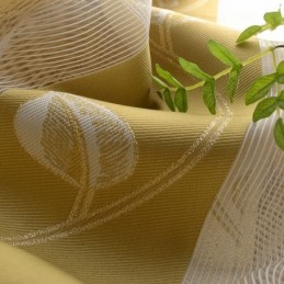 Mordern Voile Drapes Leaf Sheer Curtain Made to Measure Curtain For Bedroom Living Room