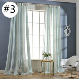 Mordern Voile Drapes Leaf Sheer Curtain Made to Measure Curtain For Bedroom Living Room