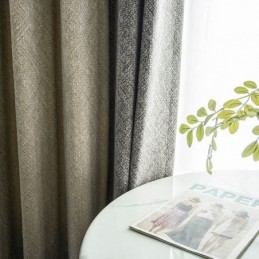 Nordic Patchwork Curtains Solid Color Blackout For Living Room