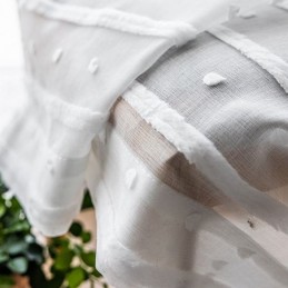 White Sheer Curtain Made to Measure Curtain Embroidered Tulle Curtains For Living Room