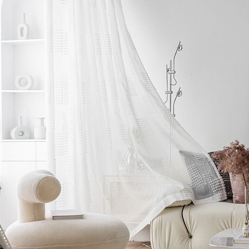Nordic Sheer Curtain Made to Measure Curtain Embossed Tulle Living Room Bedroom