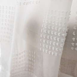 Nordic Sheer Curtain Made to Measure Curtain Embossed Tulle Living Room Bedroom