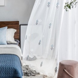 Upscale Embroidery Curtain Made to Measure Curtain Home Decor Sheer Living Room Bedroom