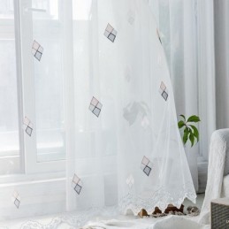 Upscale Embroidery Curtain Made to Measure Curtain Home Decor Sheer Living Room Bedroom