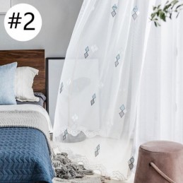 Upscale Embroidery Curtain Made to Measure Curtain Home Decor Sheer Living Room Bedroom