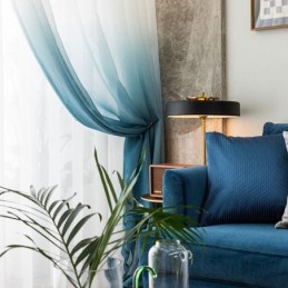 Gradient Sheer Curtains Voile Transparent Curtain Made to Measure Curtain For Home Decorative