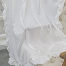 Velvet Sheer Curtains Solid Color Window Voile Panels Living Room Bedroom