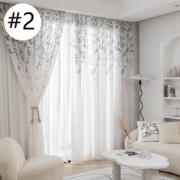 Vine Pattern Voile Curtain Made to Measure Curtain Printed Sheer Curtains Living Room Bedroom