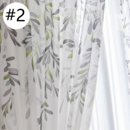 Vine Pattern Voile Curtain Made to Measure Curtain Printed Sheer Curtains Living Room Bedroom