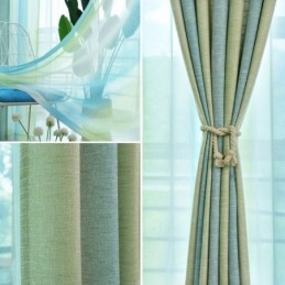 Simple Semi Blackout Curtain Made to Measure Curtain Colorful Stripes Printed Living Room