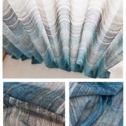 Nordic Style Sheer Curtain Made to Measure Curtain Printed Voile Living Room Bedroom