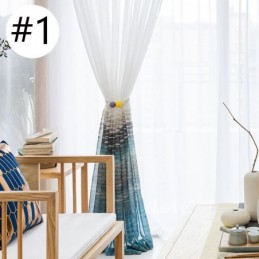 Nordic Style Sheer Curtain Made to Measure Curtain Printed Voile Living Room Bedroom