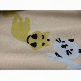 Contemporary Max Blackout Curtain Made to Measure Curtain Smiley Cat Embroidery Bedroom