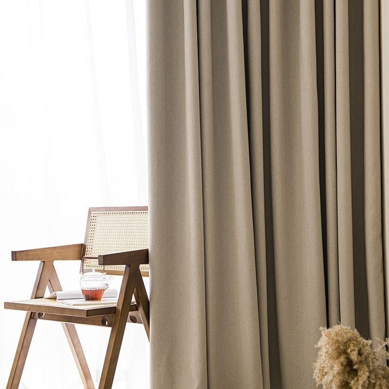 Nordic Curtains Solid Color Blackout For Living Room