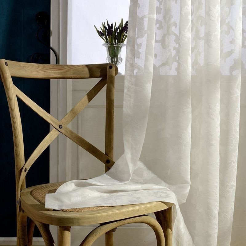 White Pure Sheer Curtain Made to Measure Curtain Tulle Transparent Living Room Bedroom