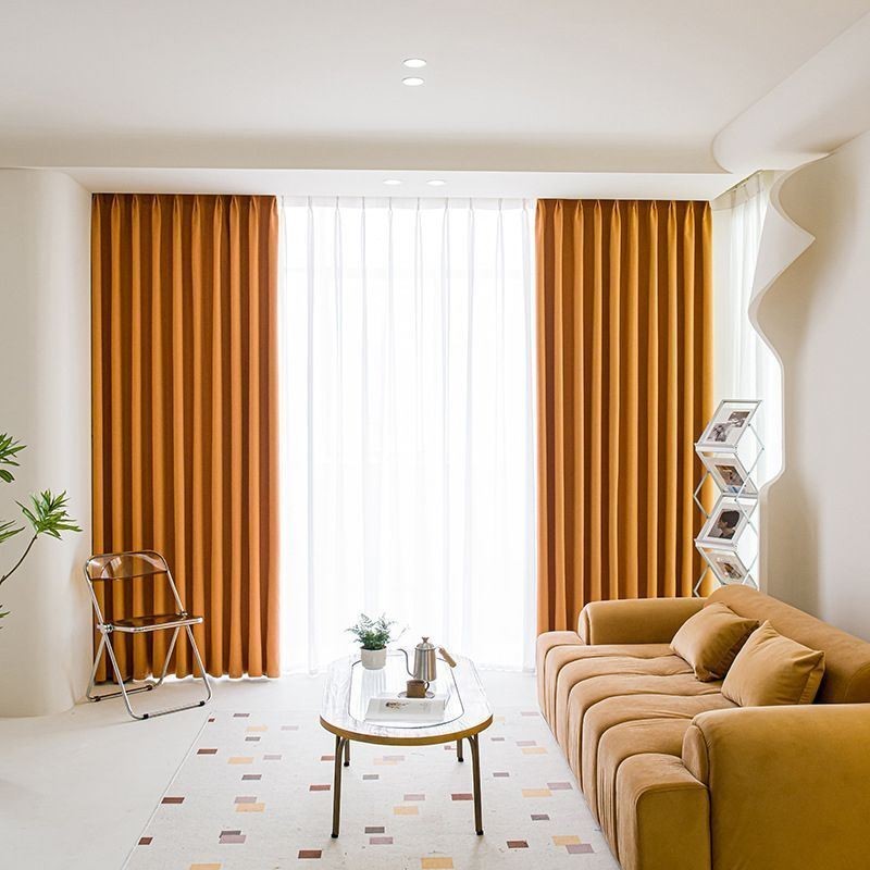 Modern Solid Color Curtains Blackout Curtain Made to Measure Curtain Drape For Living Room Brdroom