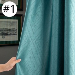 Geometric Jacquard Curtains Blackout For Living Room