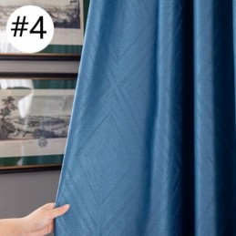 Geometric Jacquard Curtains Blackout For Living Room
