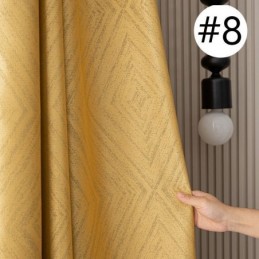 Geometric Jacquard Curtains Blackout For Living Room