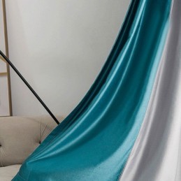 Nordic Patchwork Curtains Solid Color Blackout For Living Room