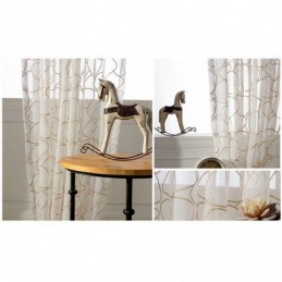 Modern Embroidered Tulle Curtain Made to Measure Curtain Voile Sheer Living Room