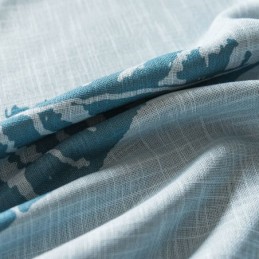 Bue Leaf Blackout Curtain Made to Measure Curtain Modern Minimalist Window Treatment