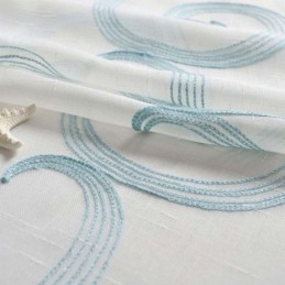 Breathable Sheer Curtain Made to Measure Curtain Auspicious Clouds Embroidery Living Room