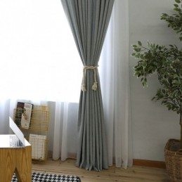 Classic Room Darkening Curtain Made to Measure Curtain Minimalist Solid Color Blackout Living Bedroom