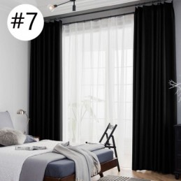 Modern Blackout Curtain Made to Measure Curtain Solid Color Linen For Living Room Bedroom