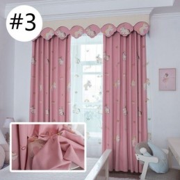 Cartoon Embroidered Curtain Made to Measure Curtain Drapes for Kids Room