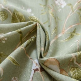 Cotton and Linen Blackout Curtain Made to Measure Curtain American Printing Breathable Window Panel Bedroom