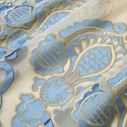 European Style Curtain Made to Measure Curtain Simple Embroidered Curtains For Living Room Bedroom