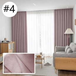High Precision Curtains Blackout Living Room Bedroom Hotel Solid Color
