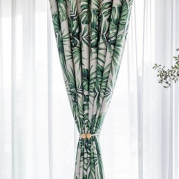 Modern Curtain Made to Measure Curtain Plants Print Home