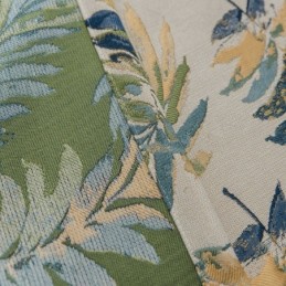 Thicken Max Blackout Curtain Made to Measure Curtain Green Banana Leaves Jacquard Room Darkening