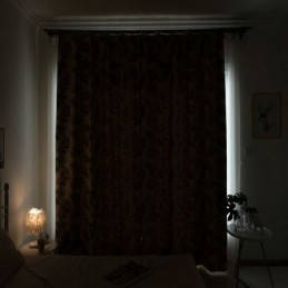 Thicken Max Blackout Curtain Made to Measure Curtain Green Banana Leaves Jacquard Room Darkening