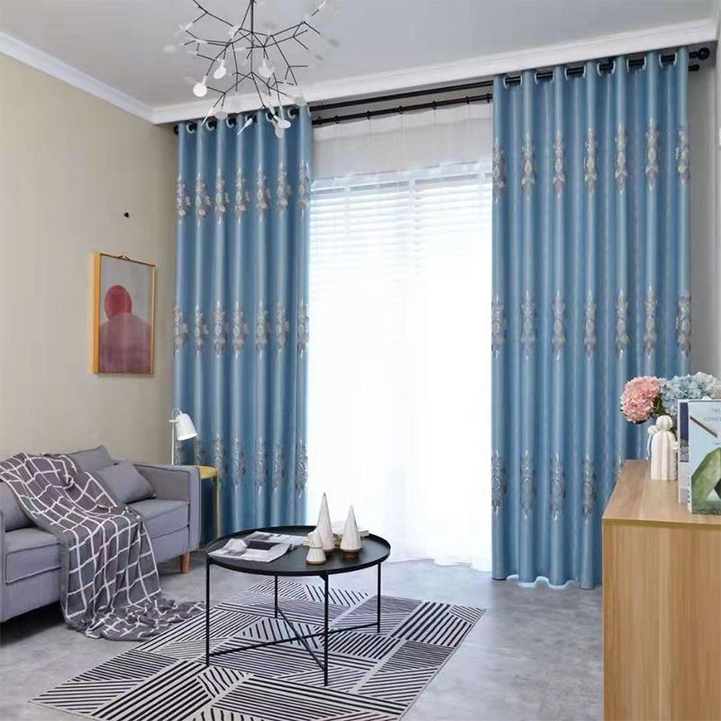 European Jacquard Curtain Made to Measure Curtain Modern Customized Blackout For Living Room