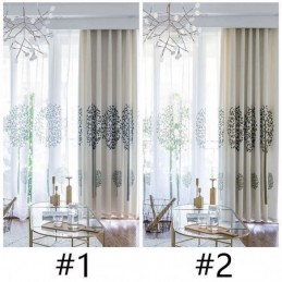 Fabric Nordic Style Big Tree Window Treatment Made to Measure Curtain