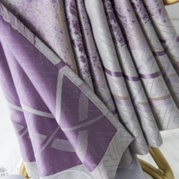 Modern Blackout Curtains Tree Jacquard Shade Fabric Drapes