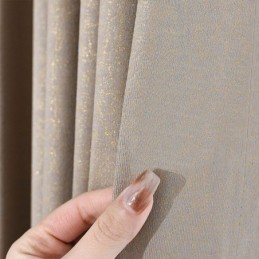 Simple Bronzing Curtain Made to Measure Curtain Pure Color Blackout Curtains For Bedroom Living Room