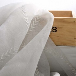 Modern Breathable Sheer Curtain Made to Measure Curtain 8 Shape Embroidery Living Room