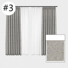 Elegant Blackout Curtains With Leaves Print For Living Room