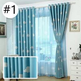 Blackout Curtain Made to Measure Curtain Cloud Pattern Window