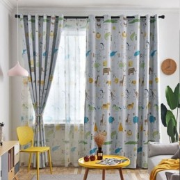 Blackout Curtain Made to Measure Curtain Animal Patterns Kids Room