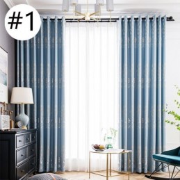 Trees Print Curtain Made to Measure Curtain Set Linen Textured Window Drapes For Bedroom