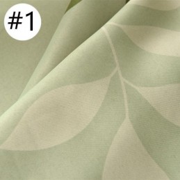 Pastoral Leaf Printed Blackout Curtains Window Treatments For Living Room