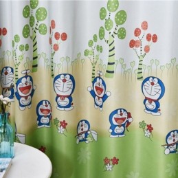 Doraemon Printed Blackout Curtain Made to Measure Curtain Window Drapes For Children Room